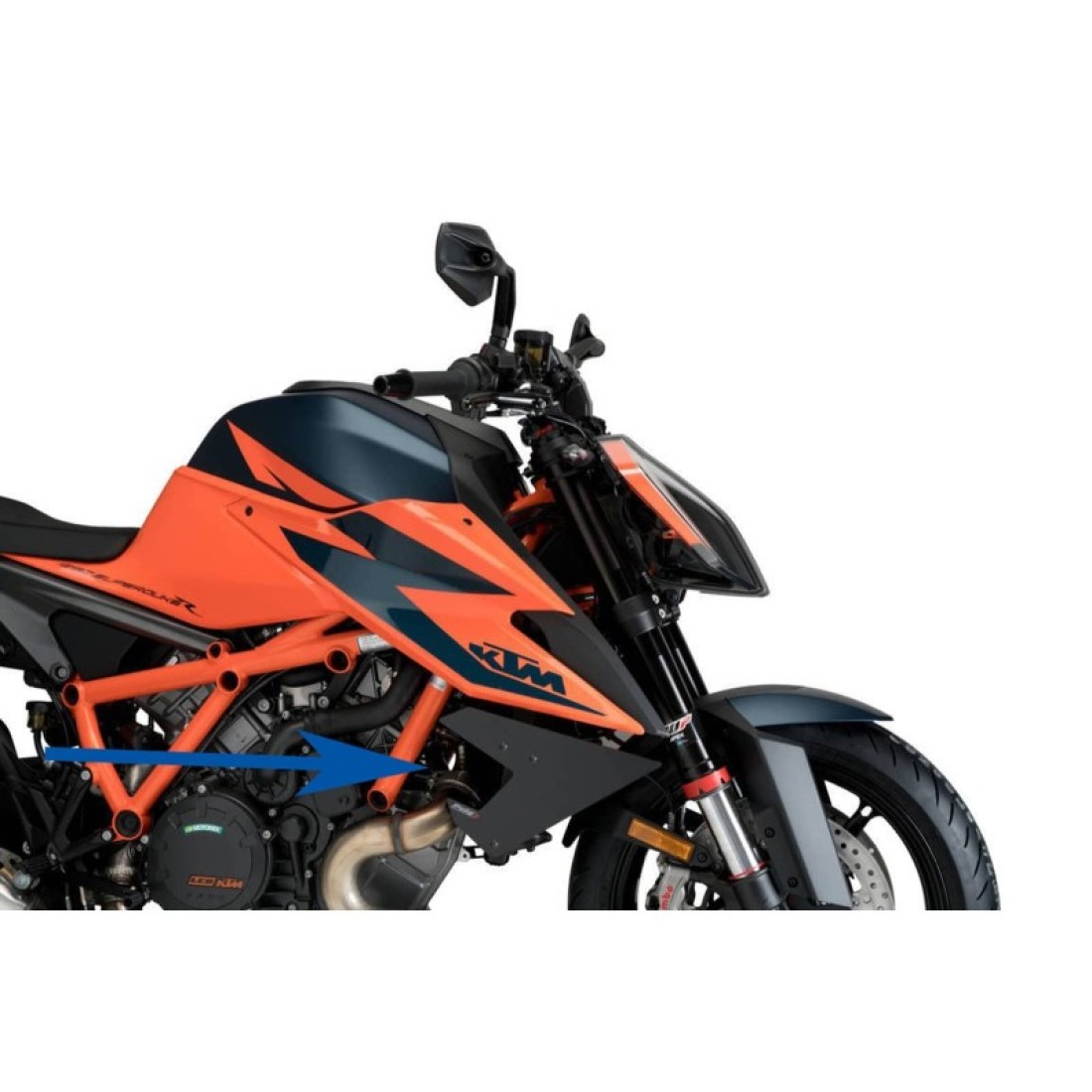 PUIG SPOILER DOWNFORCE NAKED KTM 1290 SUPERDUKE R 2020 2023 NERO