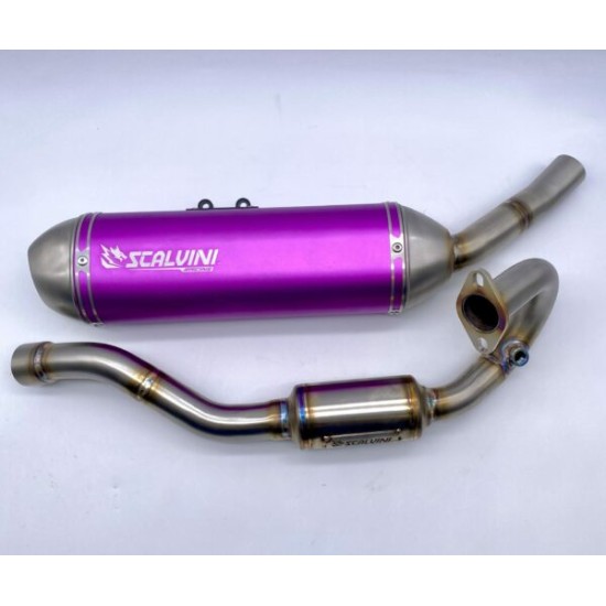 SCALVINI SCARICO COMPLETO MARMITTA RACING FANTIC XEF XMF 125 2023-2024 PURPLE-INOX