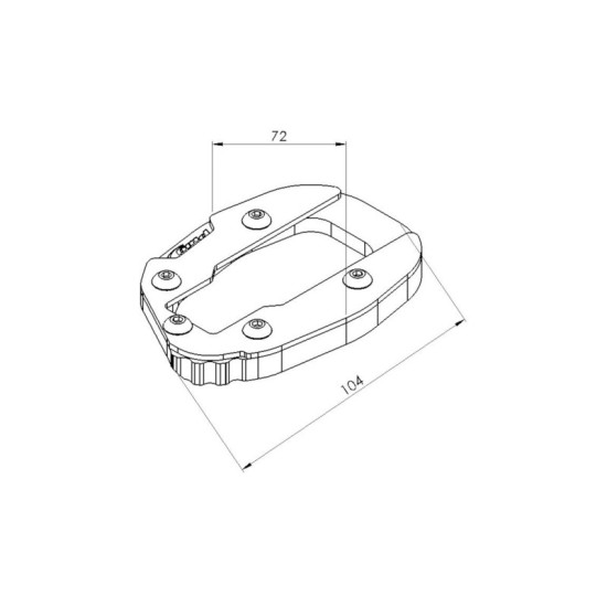 PUIG ESTENSIONE CAVALLETTO CON SOSPENSIONE STANDARD DUCATI MULTISTRADA V4 S 2021-2023 NERO