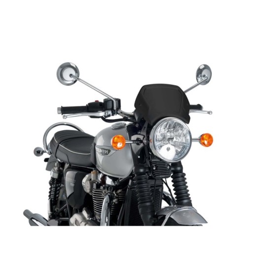 PUIG CARENATURA FRONTALE IN ALLUMINIO TRIUMPH BONNEVILLE T120 2016-2023 NERO