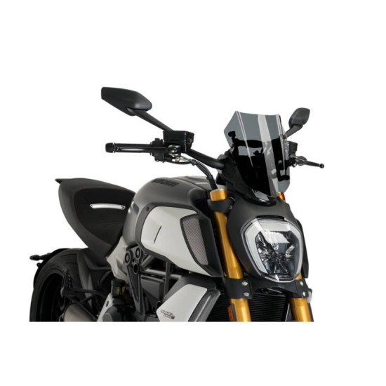 PUIG CUPOLINO NAKED N.G. SPORT REGOLABILE DUCATI DIAVEL 1260 2019-2022 FUME SCURO