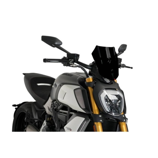 PUIG CUPOLINO NAKED N.G. SPORT REGOLABILE DUCATI DIAVEL 1260 2019-2022 NERO