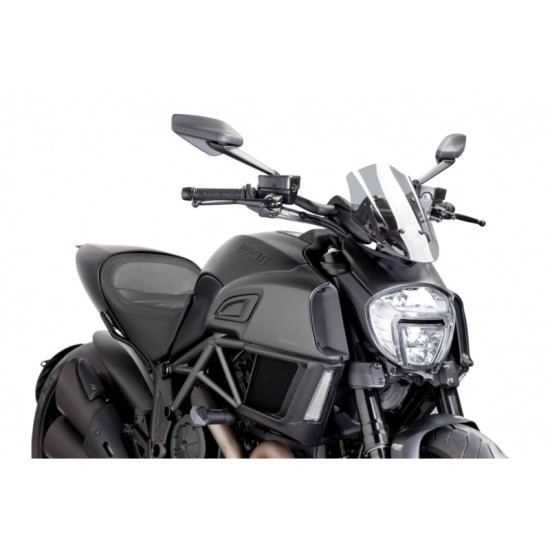 PUIG CUPOLINO NAKED N.G. SPORT REGOLABILE DUCATI DIAVEL 2014-2018 FUME CHIARO