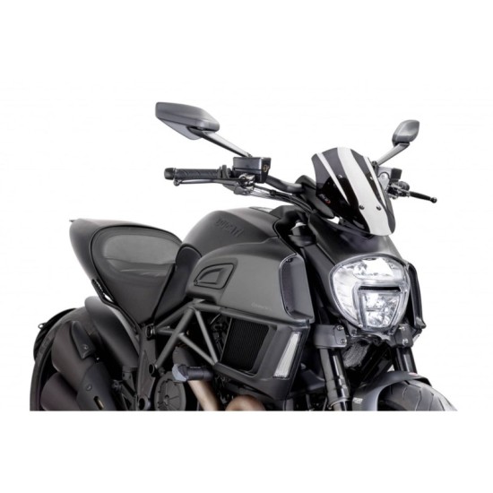 PUIG CUPOLINO NAKED N.G. SPORT REGOLABILE DUCATI DIAVEL 2014-2018 FUME SCURO