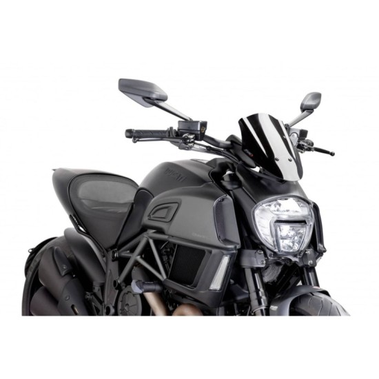 PUIG CUPOLINO NAKED N.G. SPORT REGOLABILE DUCATI DIAVEL 2014-2018 NERO