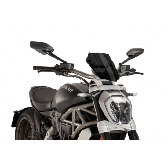 PUIG CUPOLINO NAKED N.G. SPORT REGOLABILE DUCATI X DIAVEL 2016-2018 FUME SCURO