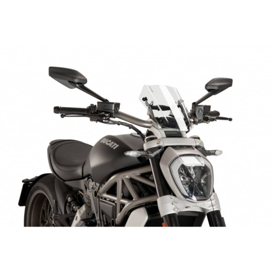 PUIG CUPOLINO NAKED N.G. SPORT REGOLABILE DUCATI X DIAVEL 2016-2018 TRASPARENTE