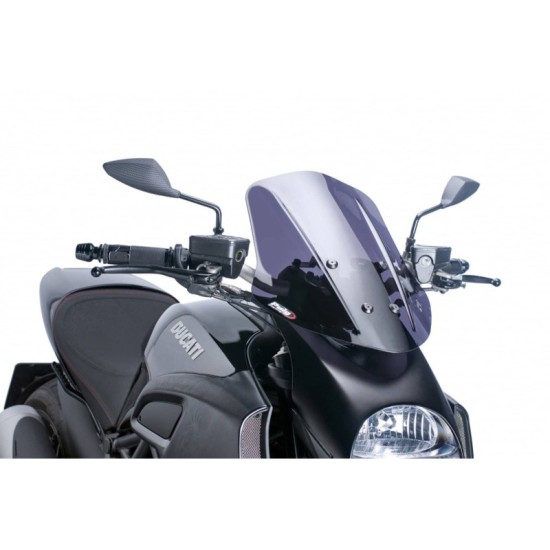 PUIG CUPOLINO NAKED N.G. TOURING DUCATI DIAVEL 2011-2013 FUME SCURO