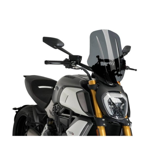 PUIG CUPOLINO NAKED N.G. TOURING REGOLABILE DUCATI DIAVEL 1260 2019-2022 FUME SCURO