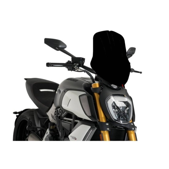 PUIG CUPOLINO NAKED N.G. TOURING REGOLABILE DUCATI DIAVEL 1260 2019-2022 NERO