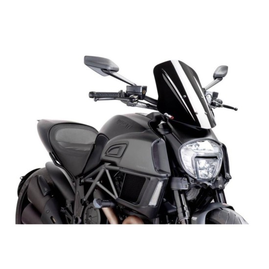 PUIG CUPOLINO NAKED N.G. TOURING REGOLABILE DUCATI DIAVEL 2014-2018 NERO