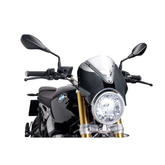 PUIG CUPOLINO RETRO BMW R NINE T 2014-2016 TRASPARENTE-CARBON