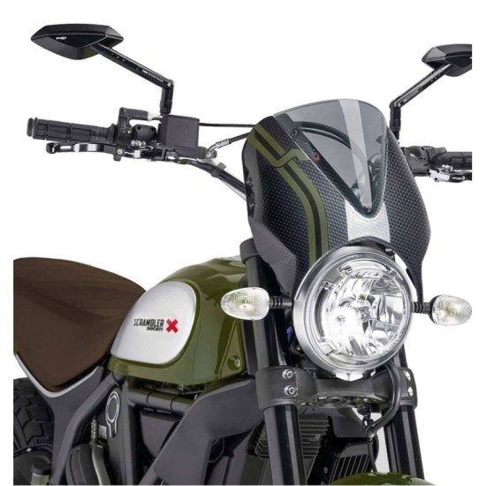 PUIG CUPOLINO RETRO DUCATI SCRAMBLER 1100/SPORT/SPECIAL 2018-2021 FUME CHIARO-CARBON