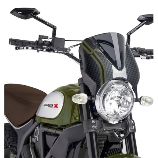 PUIG CUPOLINO RETRO DUCATI SCRAMBLER 1100/SPORT/SPECIAL 2018-2021 FUME SCURO-CARBON