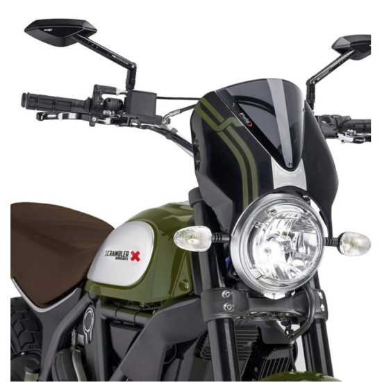 PUIG CUPOLINO RETRO DUCATI SCRAMBLER ICON/CLASSIC/FULL T. 2015-2023 FUME SCURO-NERO