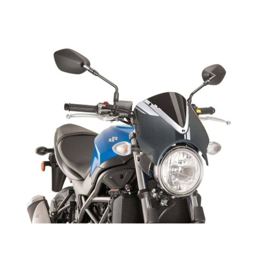 PUIG CUPOLINO RETRO SUZUKI SV650 2016-2023 NERO-CARBON