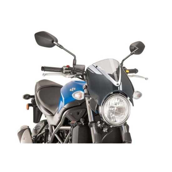 PUIG CUPOLINO RETRO SUZUKI SV650 2016-2023 TRASPARENTE-CARBON