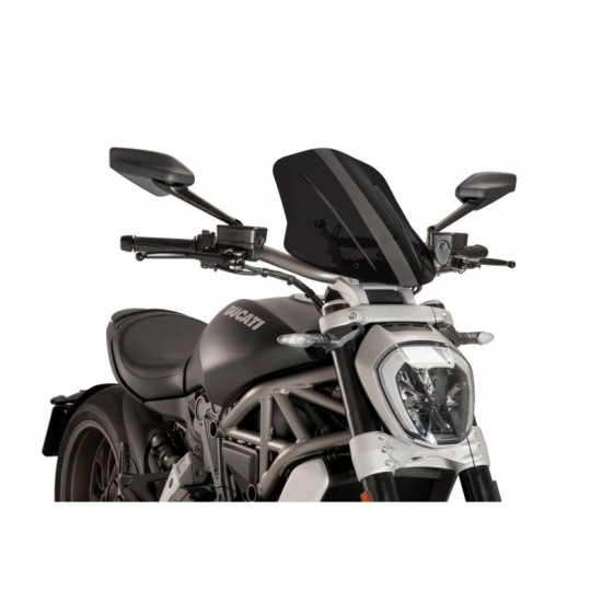 PUIG CUPOLINO NAKED N.G. TOURING REGOLABILE DUCATI X DIAVEL S 2016-2018 FUME SCURO