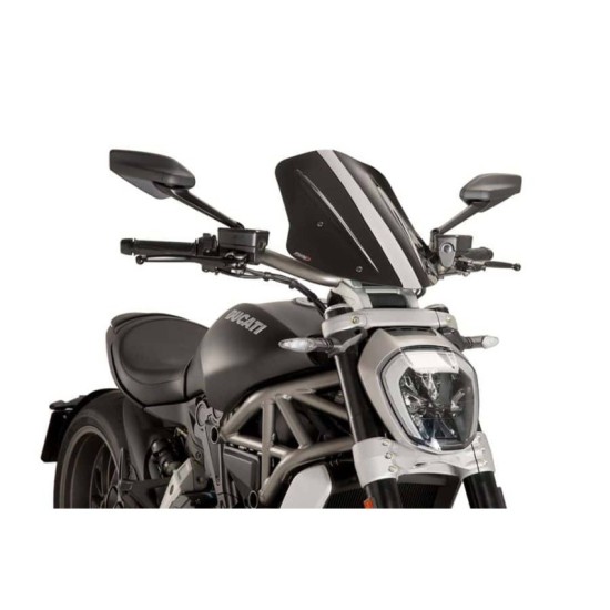 PUIG CUPOLINO NAKED N.G. TOURING REGOLABILE DUCATI X DIAVEL S 2016-2018 NERO