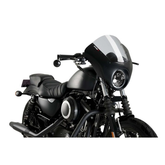 PUIG CUPOLINO SEMICARENATO DARK NIGHT HARLEY D. SPORTSTER XL883N IRON 2009-2012 FUME CHIARO