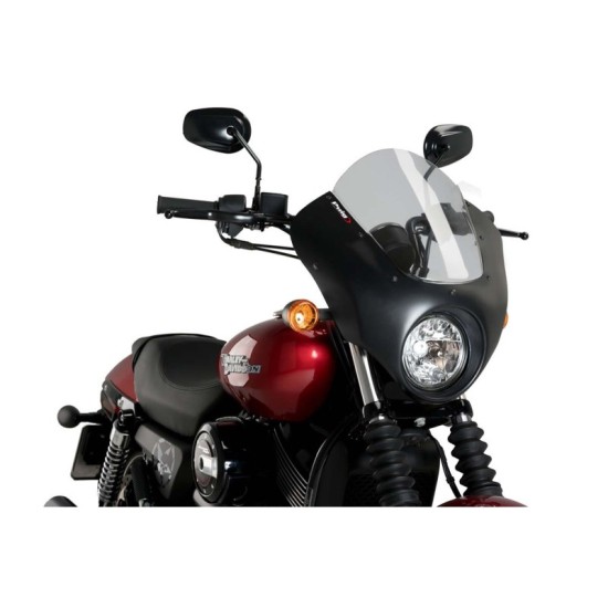 PUIG CUPOLINO SEMICARENATO DARK NIGHT HARLEY D. STREET 750 XG750 2015-2020 FUME CHIARO