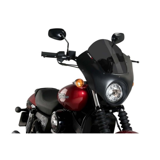 PUIG CUPOLINO SEMICARENATO DARK NIGHT HARLEY D. STREET 750 XG750 2015-2020 FUME SCURO