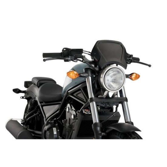 PUIG CARENATURA FRONTALE IN ALLUMINIO HONDA CMX 500 REBEL 2020-2023 NERO