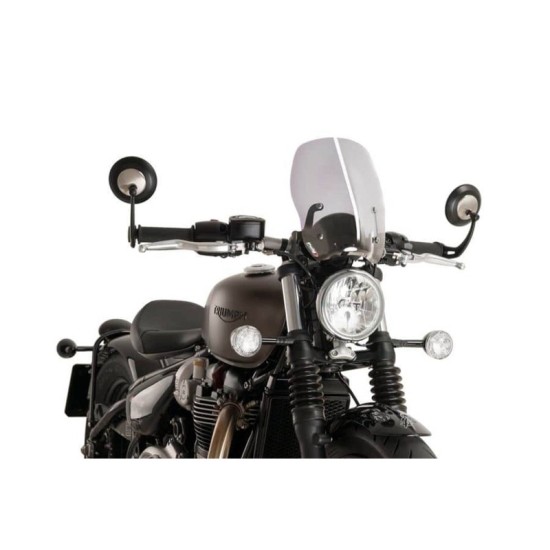 PUIG CUPOLINO NAKED N.G. TOURING TRIUMPH BONNEVILLE BOBBER BLACK 20 FUME CHIARO