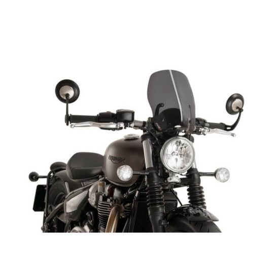 PUIG CUPOLINO NAKED N.G. TOURING TRIUMPH BONNEVILLE BOBBER BLACK 20 FUME SCURO