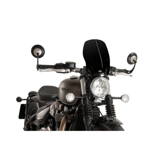 PUIG CUPOLINO NAKED N.G. TOURING TRIUMPH BONNEVILLE BOBBER BLACK 20 NERO