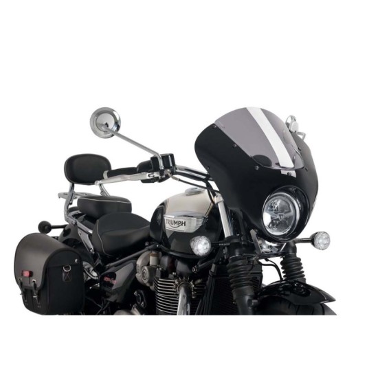 PUIG CUPOLINO SEMICARENATO DARK NIGHT TRIUMPH BONNEVILLE SPEEDMASTER 2018-2020 FUME CHIARO