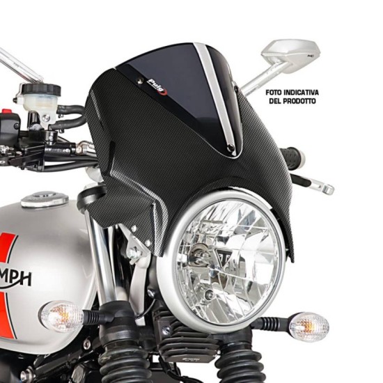 PUIG CUPOLINO UNIV. VISION TRIUMPH STREET TWIN 2016-2019 CARBON-FUME SCURO