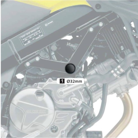 PUIG TAPPI TELAIO SUZUKI DL650 V-STROM 2012-2016 NERO