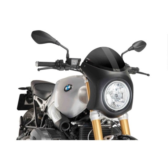 PUIG CUPOLINO SEMICARENATO BMW R NINE T 2014-2016 NERO-NERO