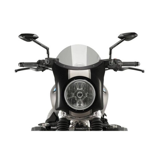 PUIG CUPOLINO SEMICARENATO BMW R NINE T SCRAMBLER 2016-2020 FUME CHIARO-CARBON