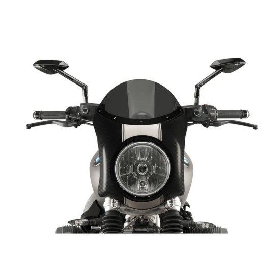 PUIG CUPOLINO SEMICARENATO BMW R NINE T SCRAMBLER 2016-2020 FUME SCURO-CARBON