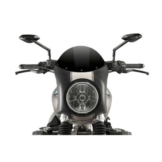 PUIG CUPOLINO SEMICARENATO BMW R NINE T SCRAMBLER 2016-2020 NERO-NERO