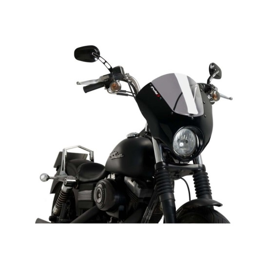 PUIG CUPOLINO SEMICARENATO DARK NIGHT HARLEY D. DYNA STREET BOB FXDB/I 2006-2017 FUME CHIARO