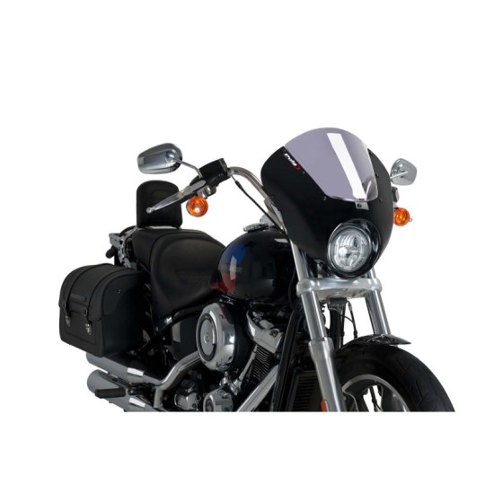 PUIG CUPOLINO SEMICARENATO DARK NIGHT HARLEY D. SOFTAIL LOW RIDER FXLR 2018-2020 FUME CHIARO