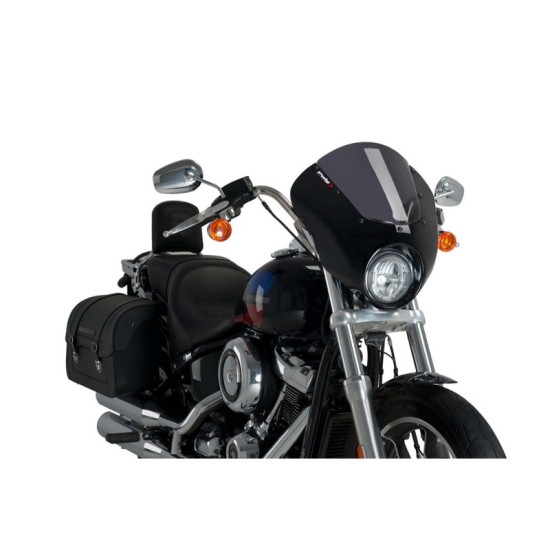 PUIG CUPOLINO SEMICARENATO DARK NIGHT HARLEY D. SOFTAIL LOW RIDER FXLR 2018-2020 FUME SCURO