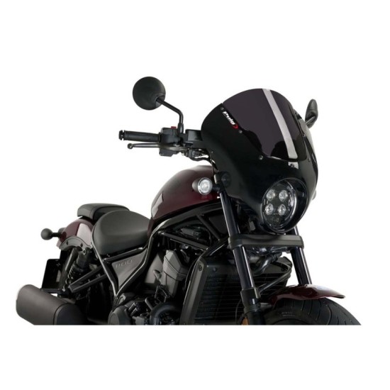 PUIG CUPOLINO SEMICARENATO DARK NIGHT HONDA CMX1100 REBEL 2021-2023 FUME SCURO