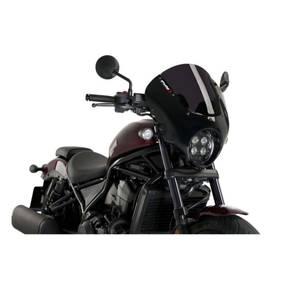 PUIG CUPOLINO SEMICARENATO DARK NIGHT HONDA CMX1100 REBEL 2021-2023 FUME SCURO