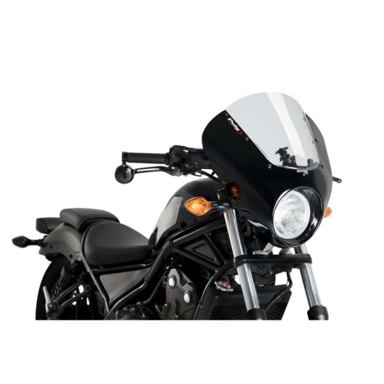 PUIG CUPOLINO SEMICARENATO DARK NIGHT HONDA CMX500 REBEL 2017-2019 FUME CHIARO