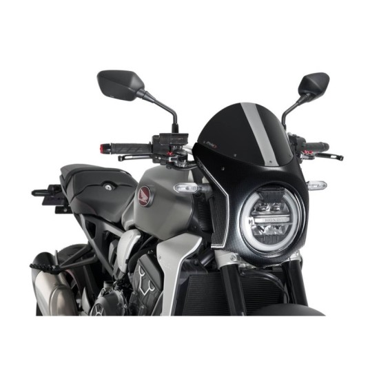 PUIG CUPOLINO SEMICARENATO HONDA CB1000R NEO SPORTS CAFE 2018-2020 NERO-CARBON