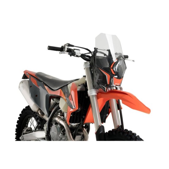 PUIG CUPOLINO SEMICARENATO RALLY KTM 150 EXC TPI 2019-2022 TRASPARENTE