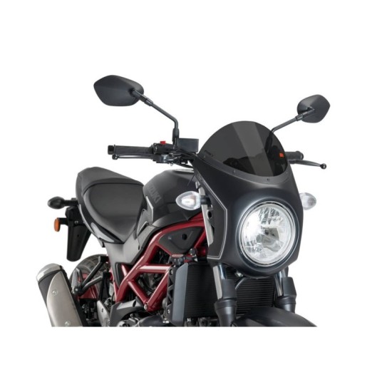 PUIG CUPOLINO SEMICARENATO SUZUKI SV650 2016-2023 FUME SCURO-NERO