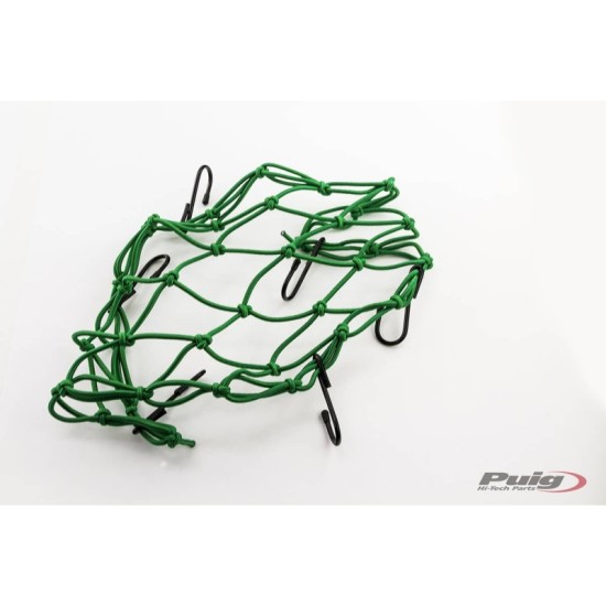 PUIG RETE ELASTICA PORTA-OGGETTI VERDE - COD. 0788V - Perfetta per portare oggetti nel sellino posteriore. Dimensioni: 350x350