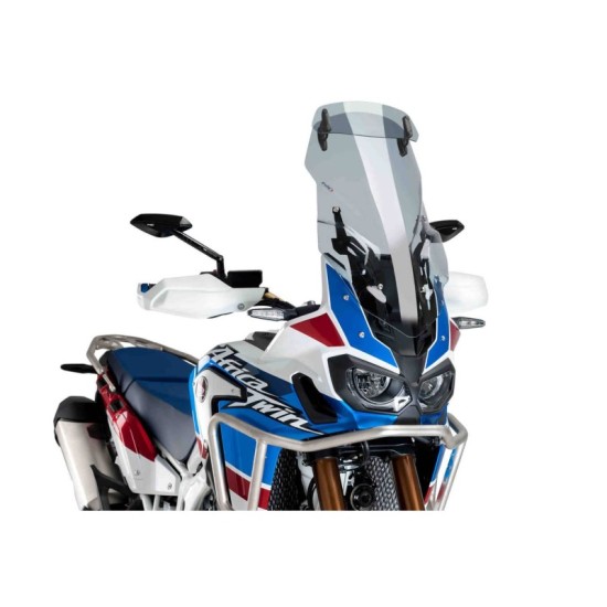 PUIG CUPOLINO TOURING-VISIERA-SUPPORTO HONDA AFRICA TWIN 2016-2019 FUME CHIARO