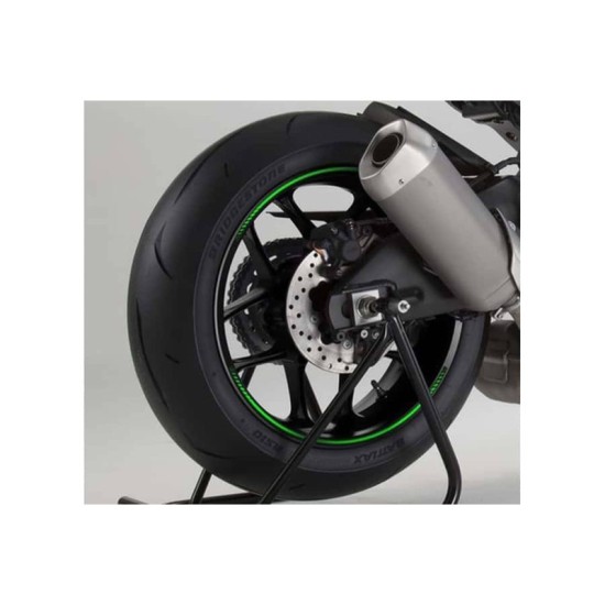 PUIG ADESIVI CERCHI PREMIUM VERDE FLUO - Kit con 8 strisce adesive, protegge la moto da graffi e raggi UV - COD. 8431V