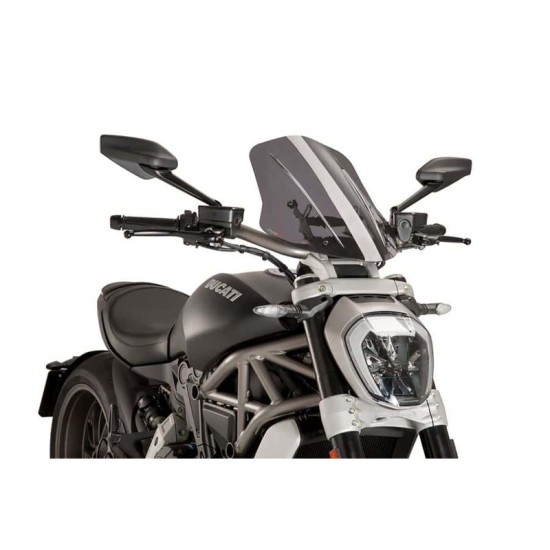 PUIG CUPOLINO NAKED N.G. TOURING REGOLABILE DUCATI X DIAVEL S 2016-2018 FUME CHIARO